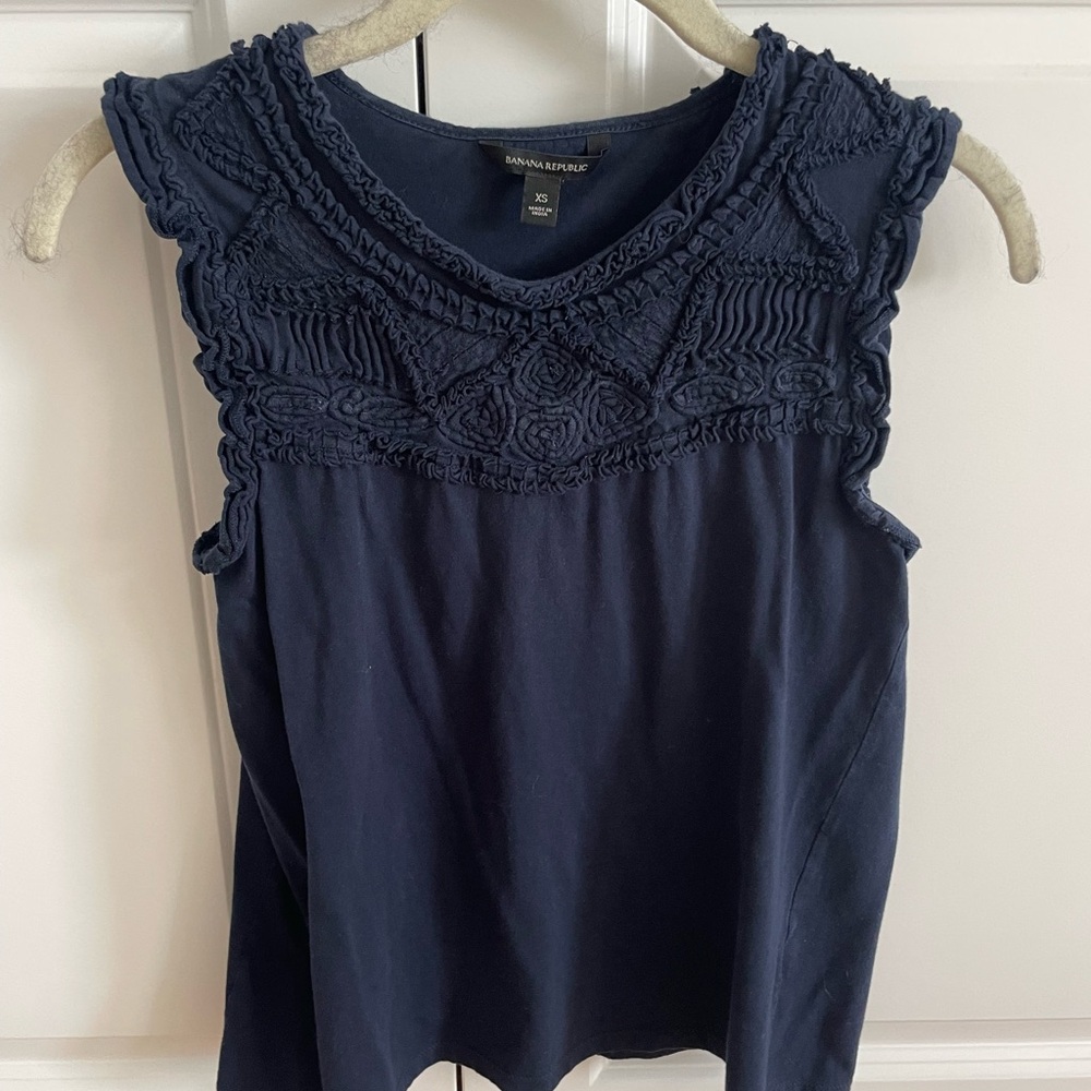 Banana Republic Navy Sleeveless Top